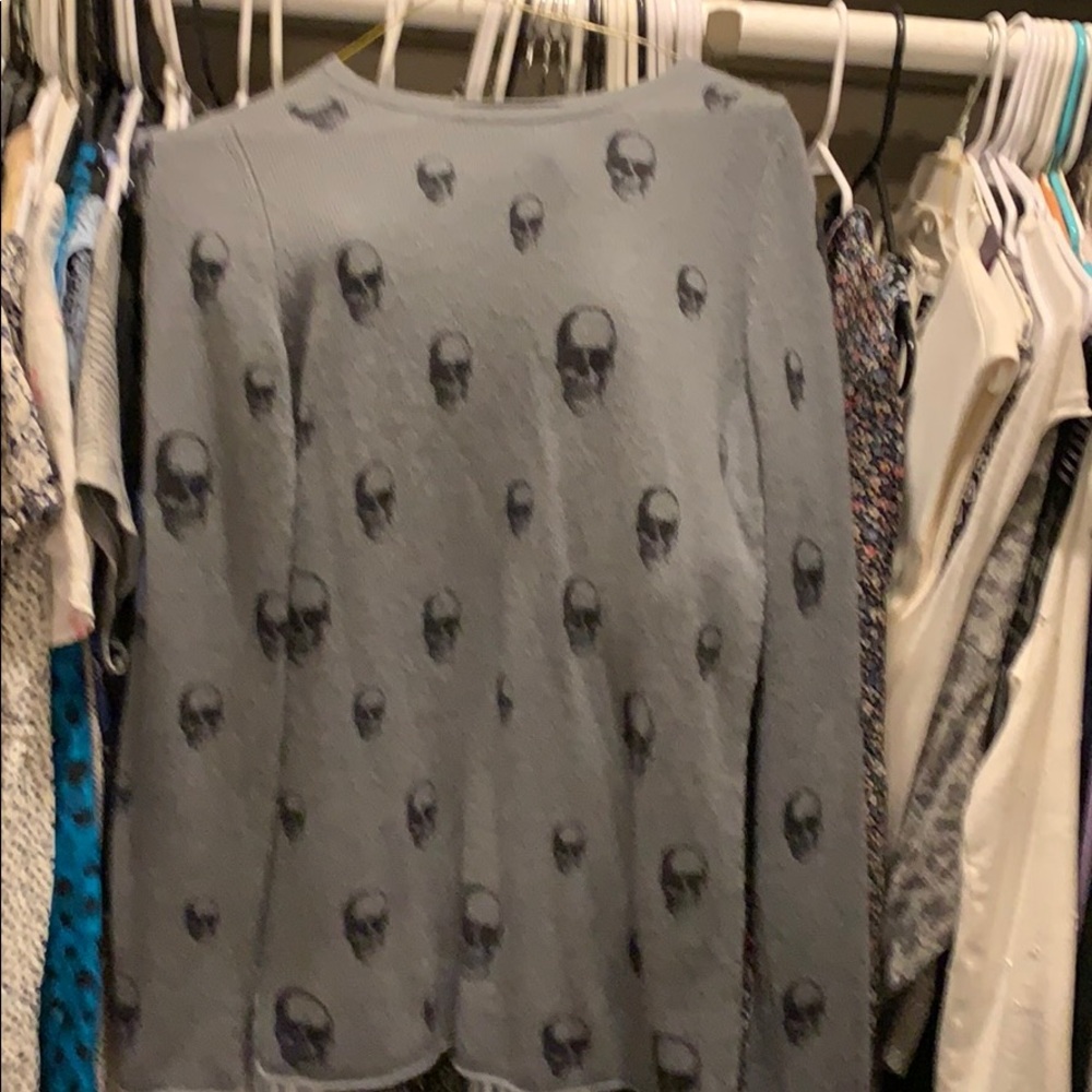 Skull Cashmere Bluish grey sweater sz S